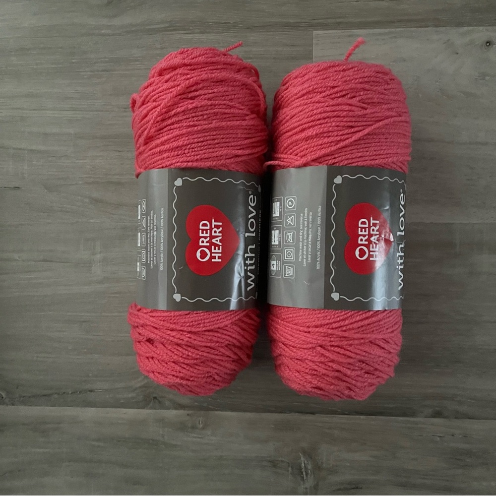 NWT Set of 7 Skeins Red Heart With Love Yarn (Aran/Papaya/Iced Aqua/True Blue) - Picture 9 of 12